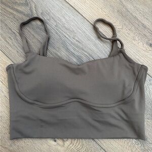 Elegant Seamless Bralette workout top - Taupe